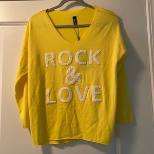 *NWT* Venti6 Yellow 3/4 Sleeve Top Size Small